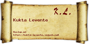 Kukta Levente névjegykártya