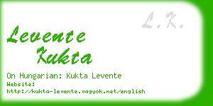 levente kukta business card